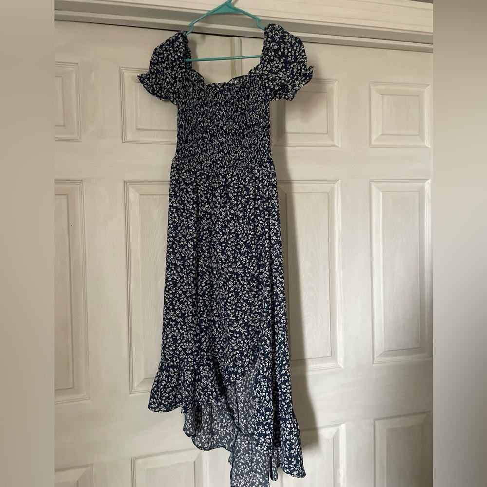 Francesca’s Floral Blue Dress
